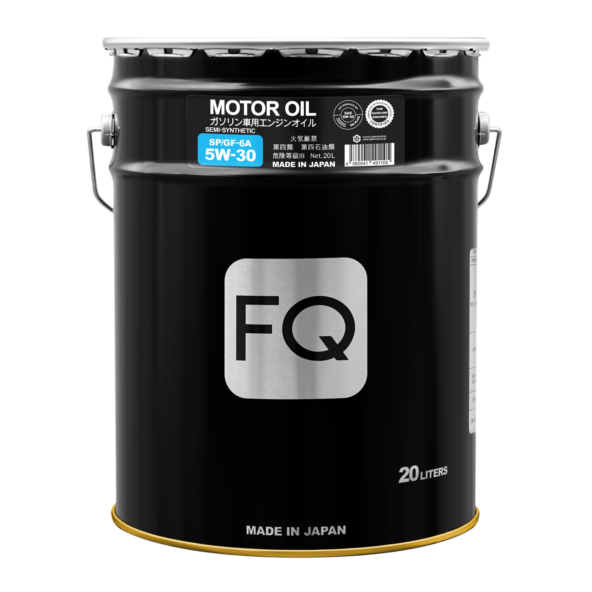 Моторное масло FQ 5W-30 SP/GF-6A SEMI-SYNTHETIC, 20л