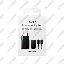 Сетевое зарядное устройство Samsung EP-T1510 15W Type C - Black